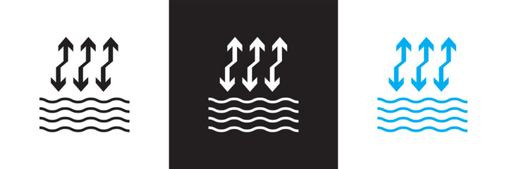 Air pressure icon . Vector illustration. isolated on white and black background EPS 10