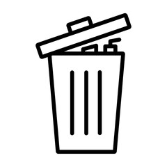 Bin icon Outline thin set