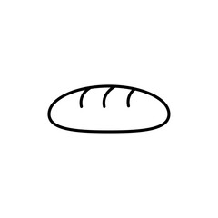 Bread loaf icon Outline thin set
