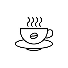 Coffee icon Outline thin set