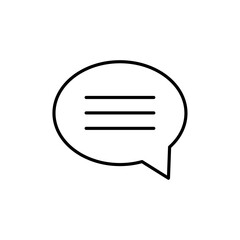 Comments icon Outline thin set