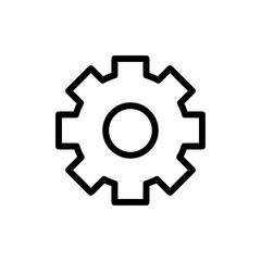 cogwheel icon Outline thin set