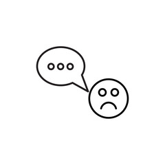 Complaint icon Outline thin set