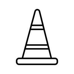Construction cone icon Outline thin set