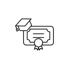 Degree icon Outline thin set