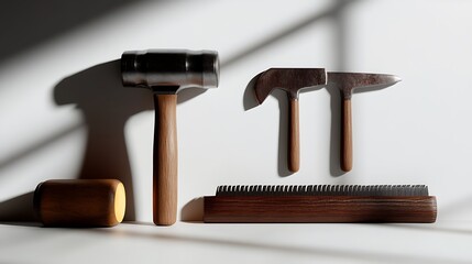 Artisan Tools: A Collection of Exquisite Handcrafted Hammers, Picks, and a Woodworking Tool