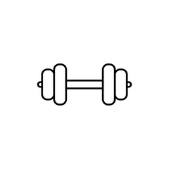 Dumbbell icon Outline thin set