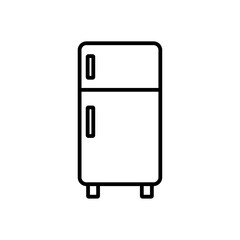 Fridge icon Outline thin set