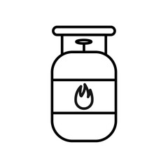 Gas cylinders icon Outline thin set