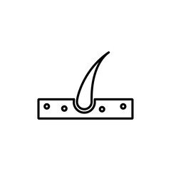 Hair icon Outline thin set