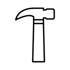 Hammer icon Outline thin set