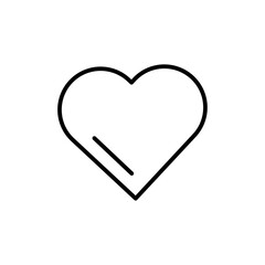 Heart icon Outline thin set