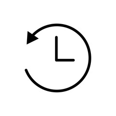 History icon Outline thin set