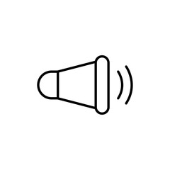 Loud Speaker icon Outline thin set