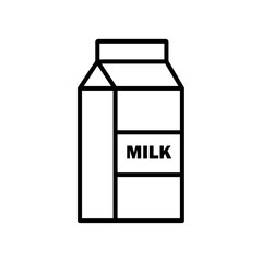 Milk carton icon Outline thin set