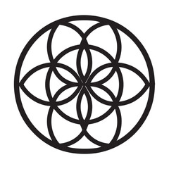 Sacred Geometry Flower of Life illustration Vector, Geometry ClipArt Design
