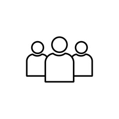 People group icon Outline thin set