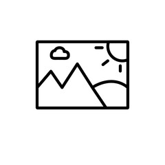 Picture icon Outline thin set