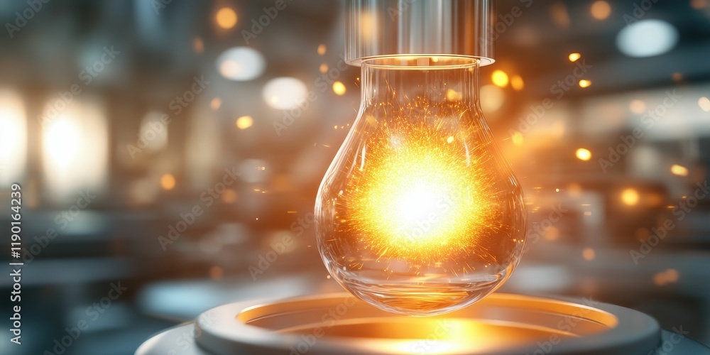 Poster dynamic action of catalytic reactor in industrial setup science laboratory high-tech environment foc