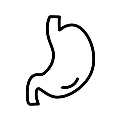 Stomach icon Outline thin set