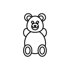 Obraz premium Teddy bear icon Outline thin set