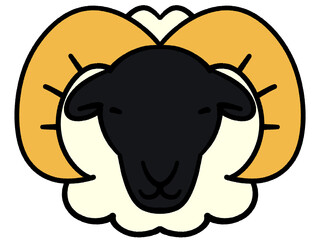 羊の顔イラスト素材