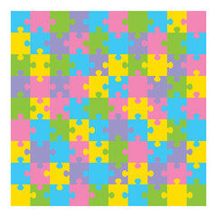 シンプルなジグソーパズルのイラスト