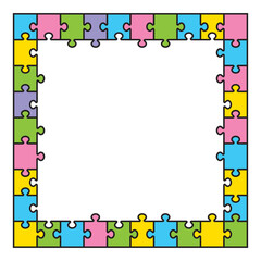 シンプルなジグソーパズルのイラスト