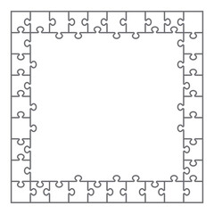 シンプルなジグソーパズルのイラスト