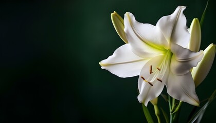 white calla lily. White lily on dark background with copy space. white calla lilies
