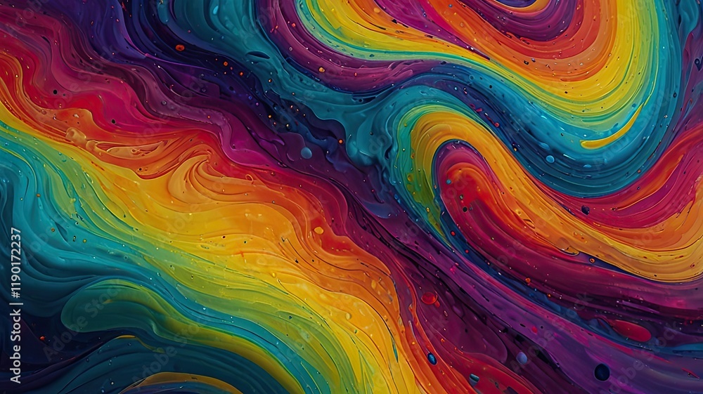 Poster a captivating display of bold swirling colors forms a dynamic abstract design