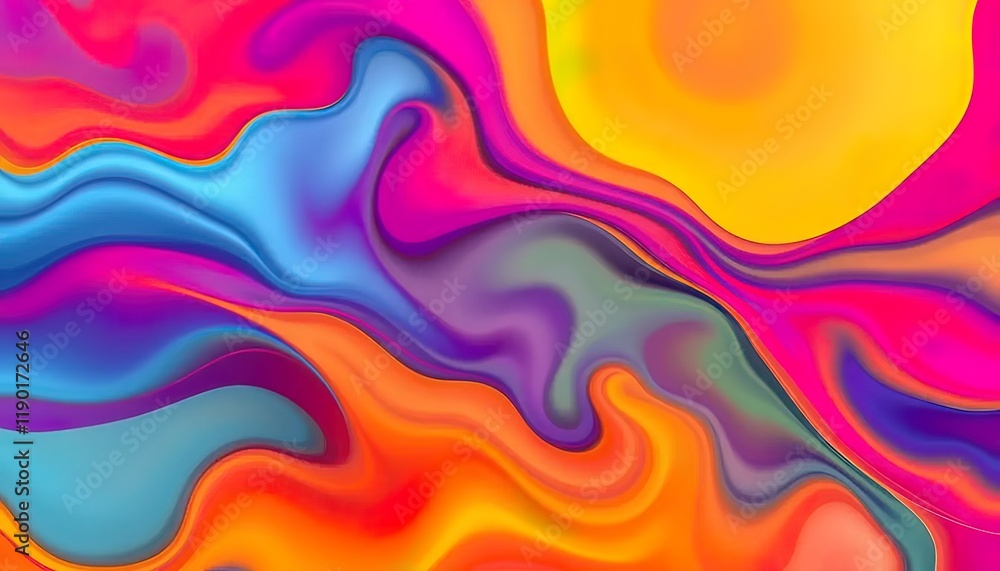 Poster abstract fluid paint colorful vibrant flowing background with smooth textures