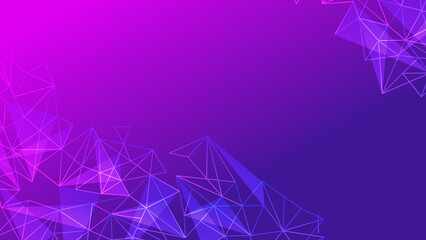Abstract blue and purple artificial intelligence technology background design