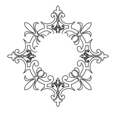 Floral Design A classic black and white floral design element featuring elegant, curved leaves and intricate detailing. Ornamental Perfect for use in decorative borders, logos