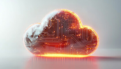 Abstract digital cloud concept representing data storage and connectivity in a modern tech environment.