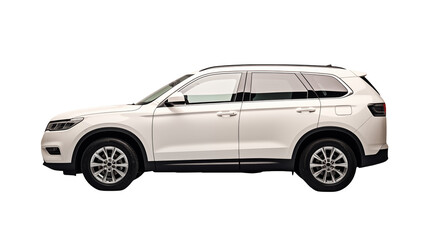 White car Side Profile on a transparent background