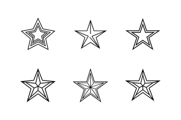 Fototapeta premium star line art vector illustration