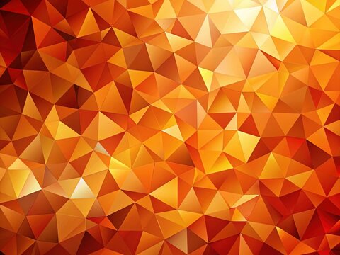 Abstract Orange Triangle Background Design with Copy Space - Left Alignment