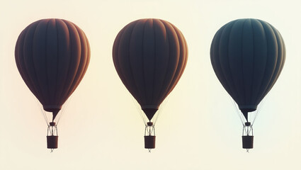 Fototapeta premium set of a hot air balloon