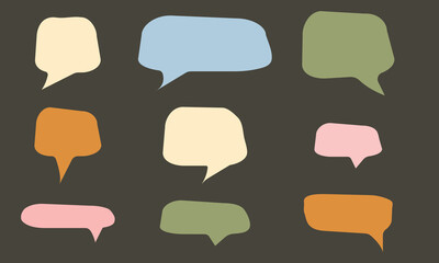 Set of speech bubble. Vector illustration