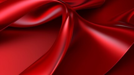 Obraz premium Abstract Red Silk Fabric Swirling Design