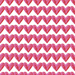 Pink hearts romantic seamless pattern design