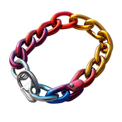Obraz premium Multicolored Chain Bracelet: A Stylish Accessory