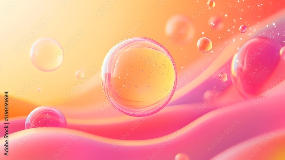 Poster vibrant and cheerful background with dynamic gradients whimsical patterns and soft elegant details c