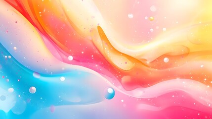 Vibrant and dynamic background featuring bright floating gradients cheerful whimsical patterns and soft elegant touches