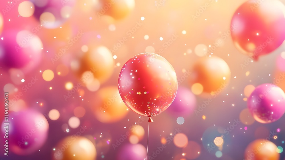 Poster bright and festive background featuring dynamic floating gradients abstract cheerful patterns and so