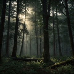 Obraz premium morning in the forest