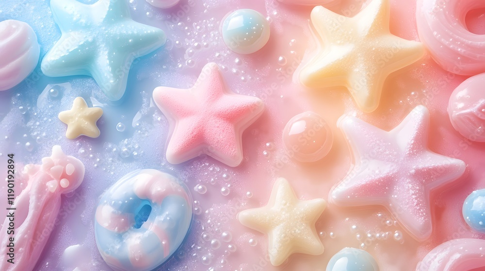 Poster playful pastel gradient with soft smooth transitions and a gentle whimsical vibe creating a light an