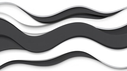 Obraz premium Abstract Monochromatic Waves: A Play of Light and Shadow in Elegant Grayscale