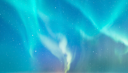Northern lights or Aurora borealis in the sky - Tromso, Norway